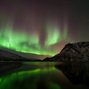 Northern Lights over Gullesfjord in January