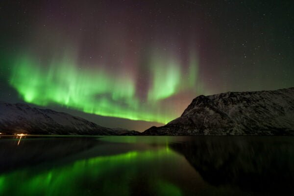 Northern Lights over Gullesfjord in January
